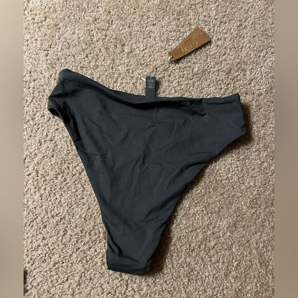 NWT SKIMS Recycled Swim Mid Waist Bottom Gunmetal - Picture 4 of 4